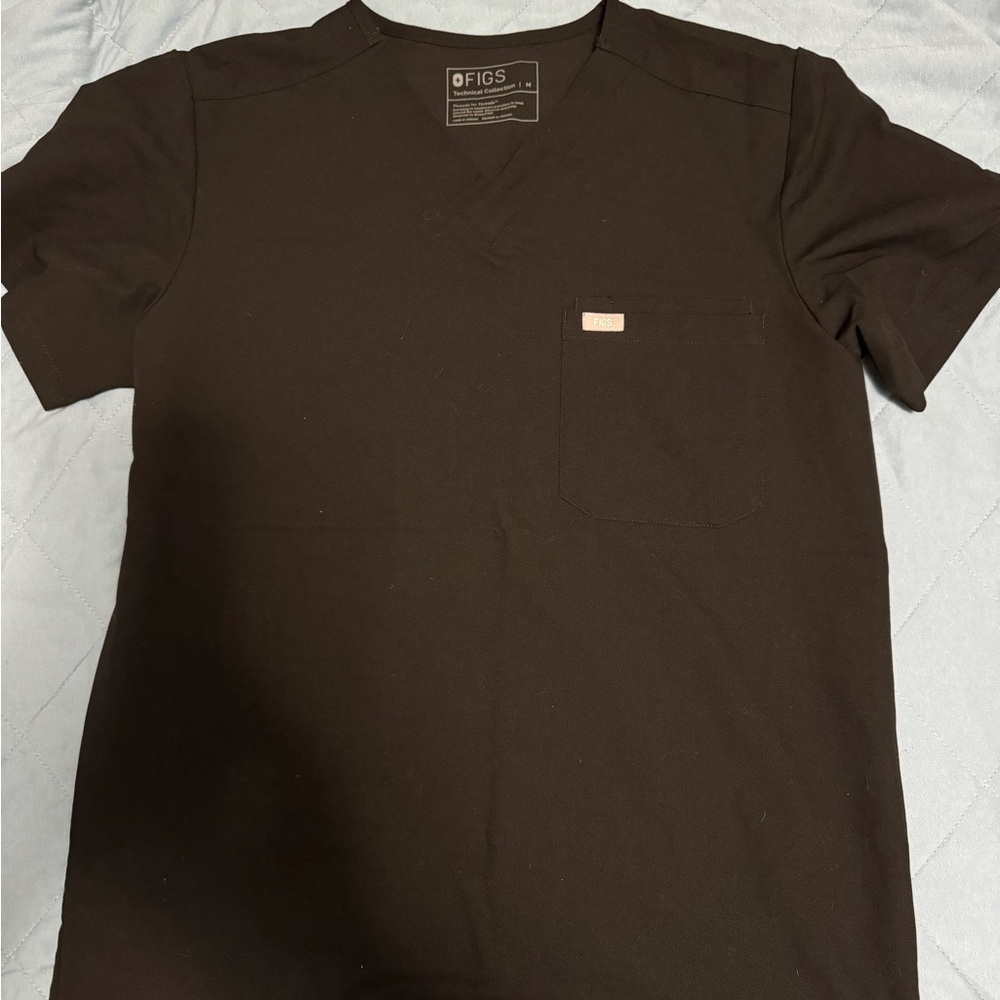 Figs Black Medium Scrub Top & Pants Set - image 4